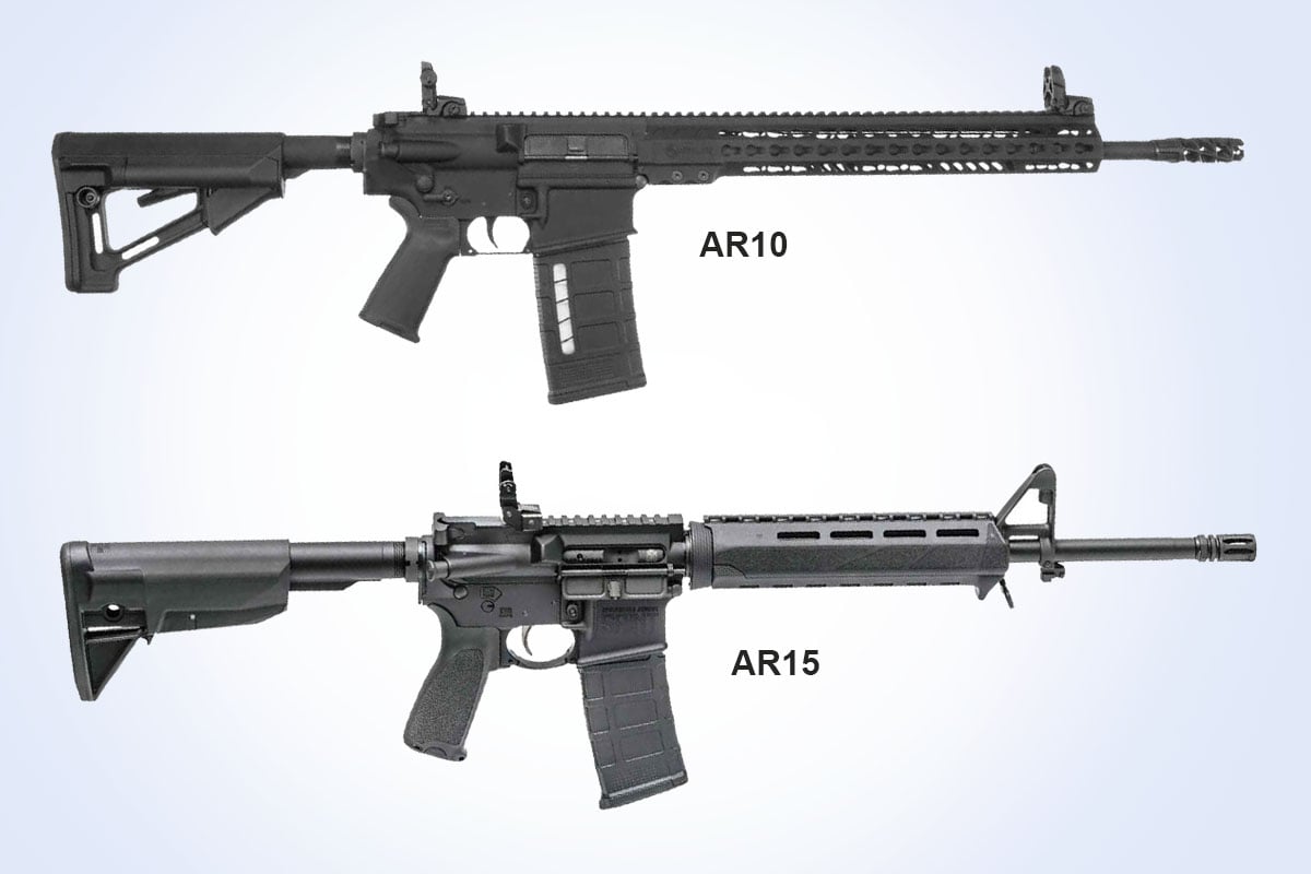AR10 vs AR15 Rifles