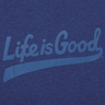 Life Is Good Men's Lig Ballyard Script Active Short Sleeve Shirt - Darkest Blue - L - Darkest Blue L