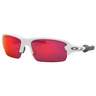 Oakley Flak XS Polarized Sunglasses - Polished White/Red - Youth