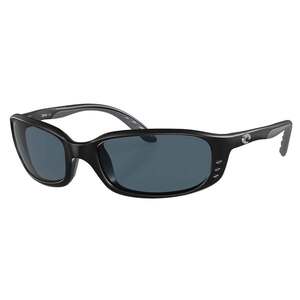 Costa Brine Polarized Sunglasses - Matte Black/Gray Polarized