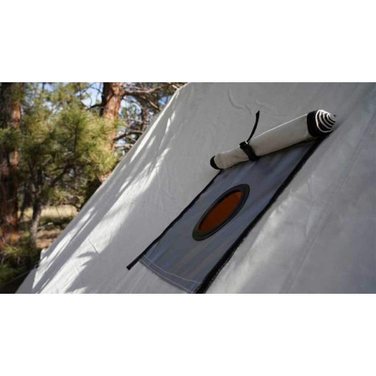 Montana Canvas 12ft x 14ft Traditional Canvas Tent - White - White Montana Canvas 12ft x 14ft Traditional Canvas Tent - White - White