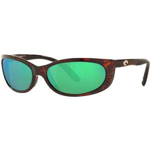 Costa Fathom Polarized Sunglasses - Tortoise/Green Mirror