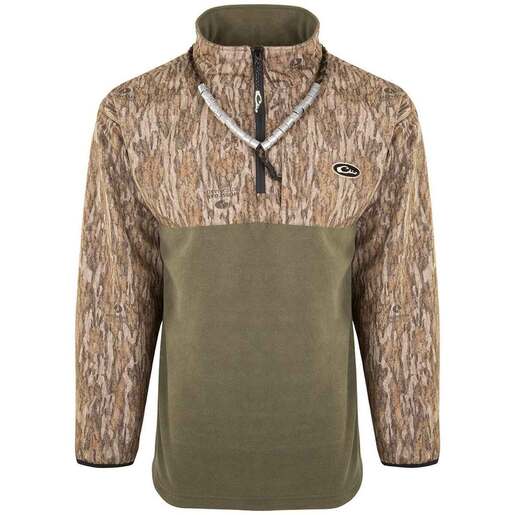 Drake Men’s Mossy Oak Bottomland Refuge Eqwader 1/4 Zip Hunting Jacket – Mossy Oak Bottomland XXL