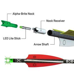 TenPoint Alpha-Brite Lighted Crossbow Nock - Green - 3 Pack