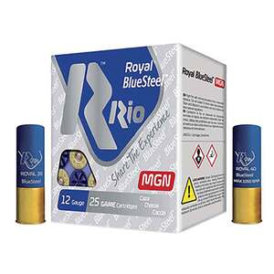 Rio Ammunition Royal Blue Steel Magnum 12 Gauge 3in #2 1-1/4oz Waterfowl Shotshells - 25 Rounds