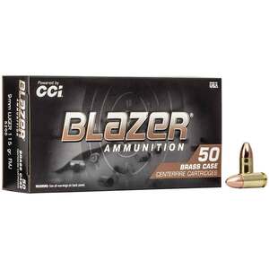 CCI Blazer 9mm Luger 115gr Centerfire Handgun Ammo - 50 Rounds