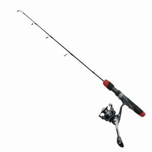 HT Enterprises Platinum Pro DX Ice Fishing Combo - Red/Black/Checkered, 25in, Moderate Action