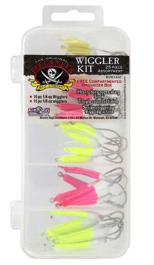 Buccaneer Wiggler Jig 25 Piece Kit - Assorted, 1/4oz - 1/8oz