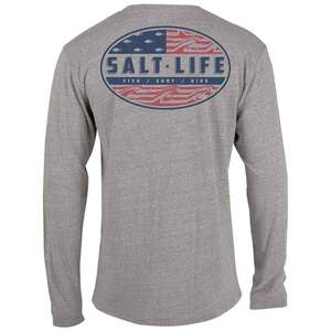 Salt Life Men's Amerifinz Long Sleeve Casual Shirt