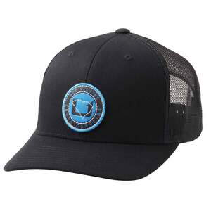 Huk Circle Caroline Trucker Hat - Black - One Size Fits Most