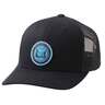 Huk Circle Caroline Trucker Hat - Black - One Size Fits Most - Black One Size Fits Most