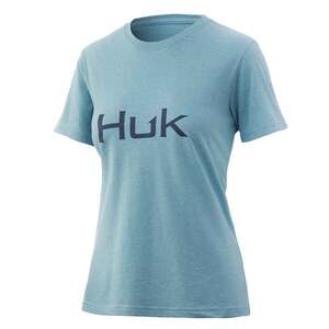 Huk Women's Logo Crew Short Sleeve Casual Shirt