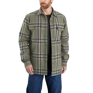 Carhartt Men's Flannel Sherpa-Lined Shirt Jacket