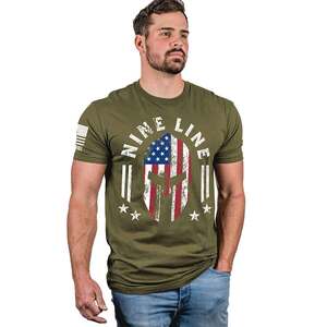 Nine Line Men's Red White and Blue Spartan Short Sleeve Casual Shirt
