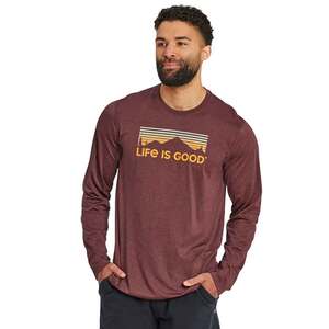 Life Is Good Men's Scenic Mountain Vista Long Sleeve Casual Shirt