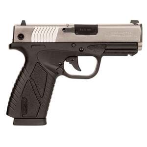 Bersa BP9 Concealed Carry 9mm Luger 3.3in Nickel/Black Pistol - 8+1 Rounds