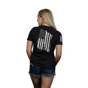 Nine Line Women's American Flag Short Sleeve Casual Shirt