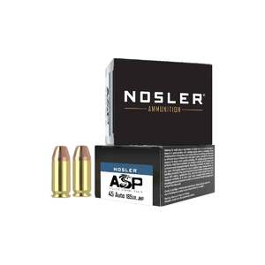 Nosler Assured Stopping Power 45 Auto (ACP) 185gr JHP Handgun Ammo - 20 Rounds