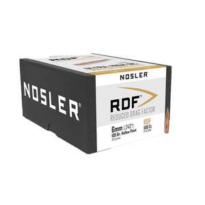 Nosler RDF 243 Caliber/6mm 105gr Hollow Point Reloading Bullets - 500 Rounds