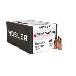 Nosler Varmageddon 243 Caliber/6mm FB Tipped 70gr Reloading Bullets - 250 Count