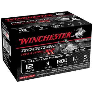 Winchester Rooster XR 12 Gauge 3in #5 1-1/2oz Upland Shotshells - 15 Rounds