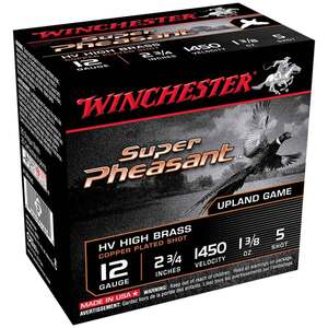 Winchester Super Pheasant 12 Gauge 2-3/4in #5 1-3/8oz Upland Shotshells - 25 Rounds