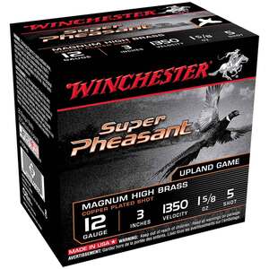 Winchester Super Pheasant Magnum 12 Gauge 3in #5 1-5/8oz Upland Shotshells - 25 Rounds