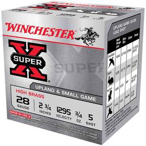 Winchester Super X 28 Gauge 2-3/4in #5 3/4oz Upland Shotshells - 25 Rounds