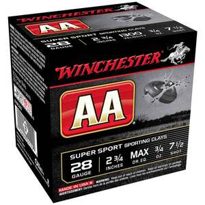 Winchester AA 28 Gauge 2-3/4in #7.5 3/4oz Target Shotshells - 25 Rounds
