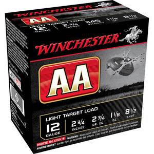 Winchester AA 12 Gauge 2-3/4in 1-1/8oz #8.5 Target Shotshells - 25 Rounds