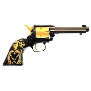 Heritage Rough Rider 22LR 4.75in Blue/Gold Horseshoe Revolver - 6 Rounds