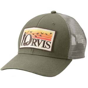 Orvis Men's Retro Flush Trucker Hat - Olive - One Size Fits Most