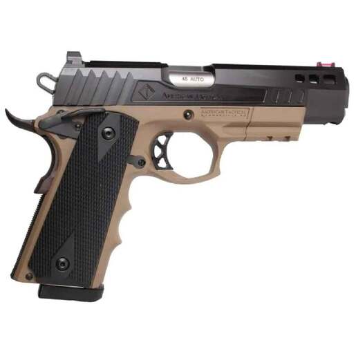 American Tactical FXH-45 Hybrid 45 Auto (ACP) 5in Black Nitride with FDE Frame Pistol - 8+1 Rounds - Tan image
