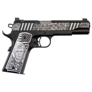 Auto Ordnance Thompson 1911 Trump Rally Cry 45 Auto (ACP) 5in Engraved Stainless Steel Black Cerakote Pistol 7+1 Rounds