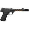 Browning Buck Mark Plus SR 22 Long Rifle 5.87in Matte Black Cerakote Pistol - 10+1 Rounds - Black/Gold