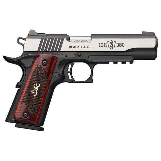 Browning 1911 Black Label Medallion Pro Compact 380 Auto (ACP) 3.63in Matte Black Stainless Steel Pistol - 8+1 Rounds - Black Compact image
