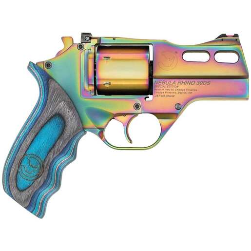 Chiappa SAR Rhino 30DS Nebula 357 Magnum 3in Rainbow PVD Revolver  6 Rounds