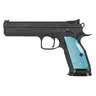 CZ USA TS 2 40 S&W 5.28in Polycoat Pistol - 17+1 Rounds - Black/Blue