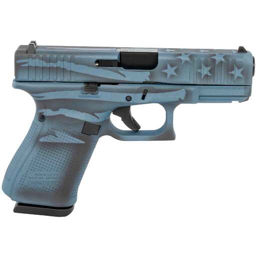 Glock G23 Gen5 Compact 40 S&W 4.02in Blue Titanium Flag Cerakote Pistol - 13+1 Rounds - Blue Compact image
