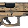 Glock G23 Gen5 Compact 40 S&W 4.02in Black / Coyote Battle Worn Flag Cerakote Pistol - 13+1 Rounds - Brown