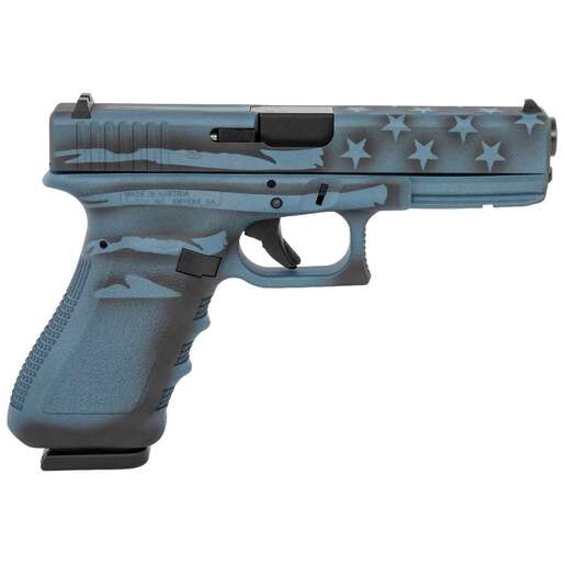Glock G22 Gen3 40 S&W 4.49in Blue Titanium Flag Cerakote Pistol - 15+1 Rounds - Blue image