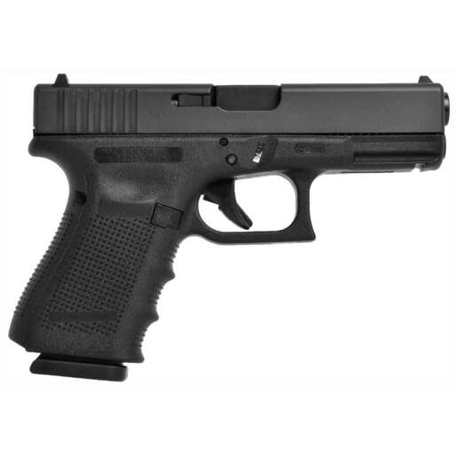 Glock G19 Gen4 Compact 9mm Luger 4.02in Matte Black Steel Pistol - 15+1 Rounds - Black Compact image