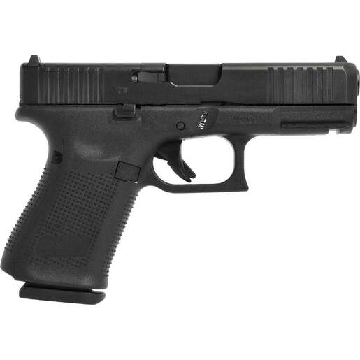 Glock G19 Gen5 Compact MOS 9mm Luger 4.02in Black nDLC Steel Pistol - 15+1 Rounds - Black Compact image