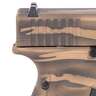 Glock G19 Gen5 Compact 9mm Luger 4.02in Black / Coyote Battle Worn Flag Cerakote Pistol - 15+1 Rounds - Brown