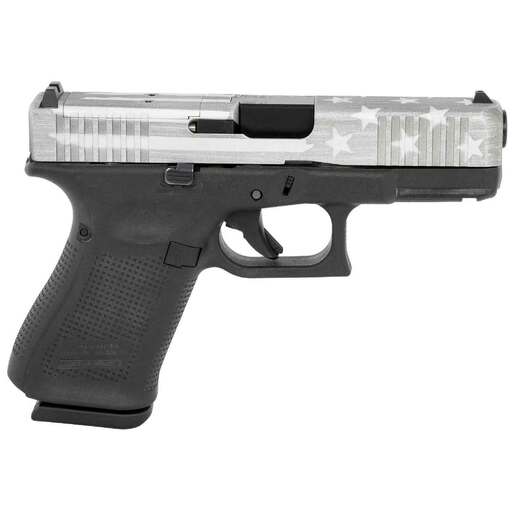 Glock G19 Gen5 Compact MOS 9mm Luger 4.02in Black / Gray Battle Worn Flag Cerakote Pistol - 15+1 Rounds - Gray Compact image