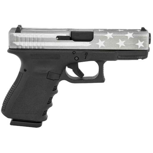 Glock G19 Compact 9mm Luger 4.02in Gray Battle Worn Flag Cerakote Pistol - 15+1 Rounds - Gray Compact image