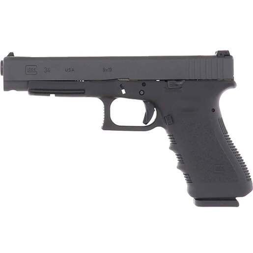Glock G34 Gen3 Competition 9mm Luger 5.31in Matte Black Steel Pistol - 17+1 Rounds - Black image