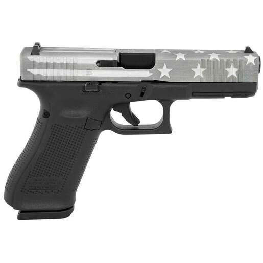 Glock G17 Gen5 9mm Luger 4.49in Black / Gray Battle Worn Flag Cerakote Pistol - 17+1 Rounds - Gray image