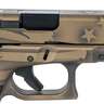 Glock G34 Gen5 Competition MOS 9mm Luger 5.31in Black / Coyote Battle Worn Flag Cerakote Pistol - 17+1 Rounds - Brown