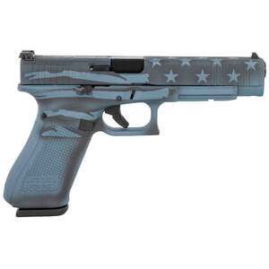 Glock G34 Gen5 Competition MOS 9mm Luger 5.31in Blue Titanium Flag Cerakote Pistol - 17+1 Rounds